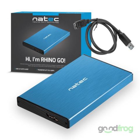 (Niebieski) Dysk zewnętrzny 320 GB USB 3.0 HDD Natec Rhino (Niebieski) Dysk zewnętrzny 320 GB USB 3.0 HDD Natec Rhino