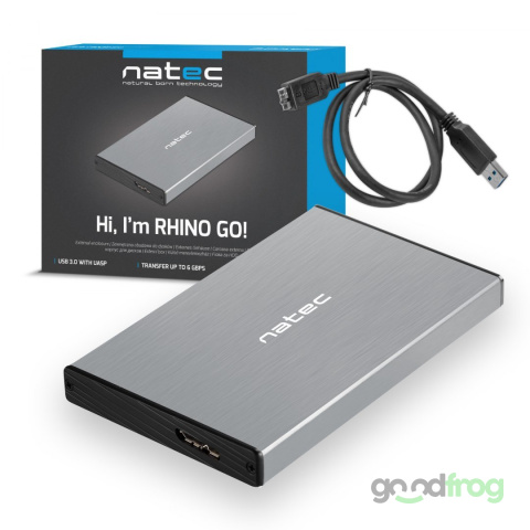 (Szary) Dysk zewnętrzny 320 GB USB 3.0 HDD Natec Rhino