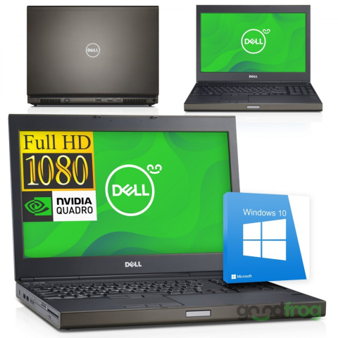 Stacja robocza Dell Precision M4800 / 15" / 1920x1080 / i7-4Core / nVidia Quadro / 16GB / 128GB SSD + 500GB / Windows 10