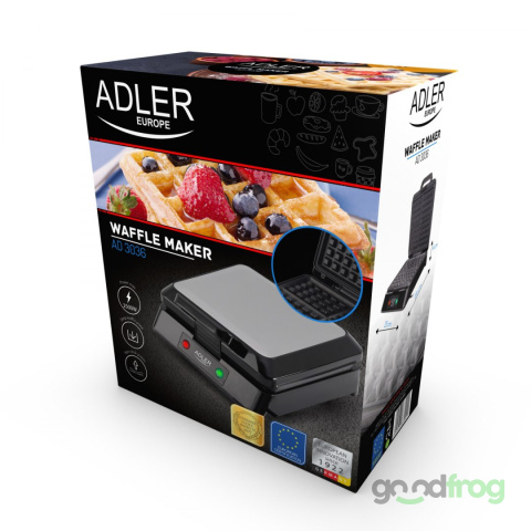 Gofrownica Adler (AD 3036) / Opiekacz / 1500 W Gofrownica Adler (AD 3036) / Opiekacz / 1500 W