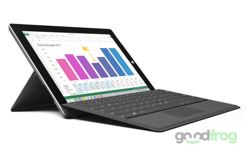 2w1 Microsoft Surface PRO 3 (1631) / 12" 2K / TOUCH / i5 / 4GB / SSD 128GB / W10 PRO