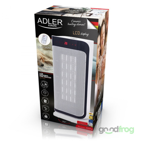 Termowentylator ceramiczny ADLER (AD 7723) / LCD / PILOT / 2000W Termowentylator ceramiczny ADLER (AD 7723) / LCD / PILOT / 2000W