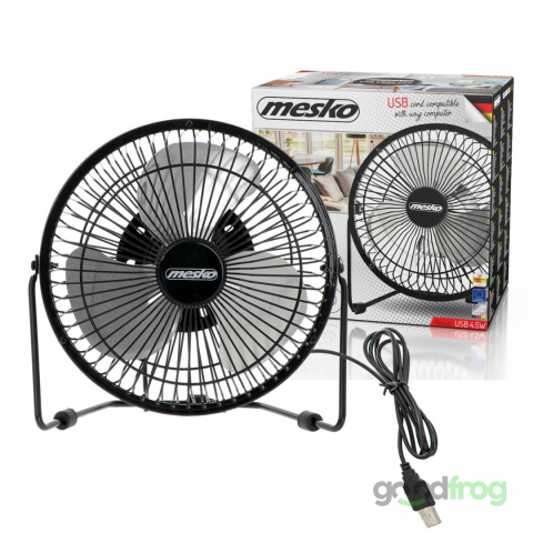 Wentylator biurkowy MESKO MS 7322(15 cm) / Metalowy / USB Wentylator biurkowy MESKO MS 7322(15 cm) / Metalowy / USB