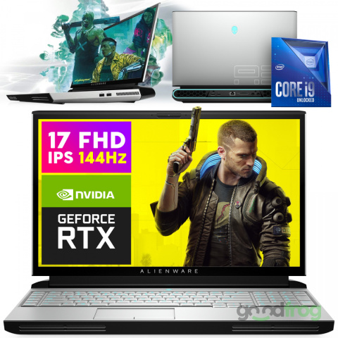 DELL ALIENWARE AREA-51M (White) / 17,3" / 144Hz / i9-9900K / 32GB / 3TB NVMe / NVIDIA
