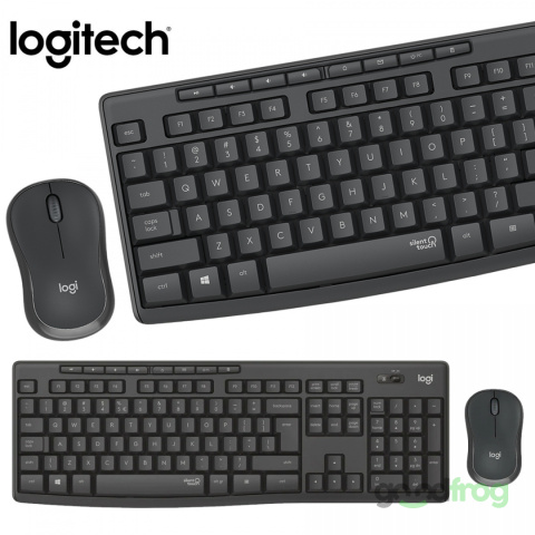 Multimedialny zestaw Logitech MK295 Klawiatura + Mysz (bezprzewodowy) / Czarny