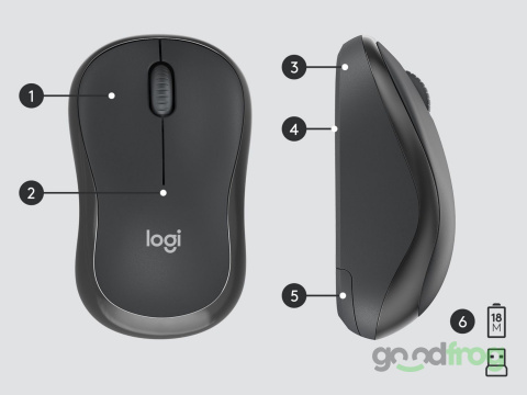 Multimedialny zestaw Logitech MK295 Klawiatura + Mysz (bezprzewodowy) / Czarny Multimedialny zestaw Logitech MK295 Klawiatura + Mysz (bezprzewodowy) / Czarny