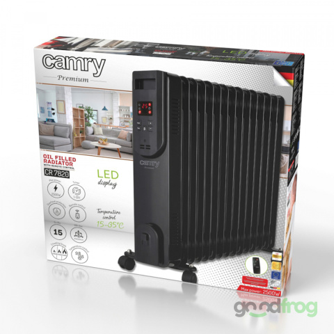 Grzejnik Olejowy Camry (CR 7820) / LED / Pilot / 15 żeberek / 2500W Grzejnik Olejowy Camry (CR 7820) / LED / Pilot / 15 żeberek / 2500W