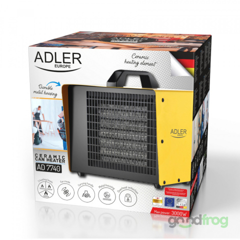 Nagrzewnica ceramiczna Adler (AD 7740) / Wiatrak / Grzejnik / Termowentylator / 3000W Nagrzewnica ceramiczna Adler (AD 7740) / Wiatrak / Grzejnik / Termowentylator / 3000W