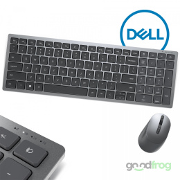 Dell Bezprzewodowy zestaw (KM7120W) / Klawiatura + Mysz / Srebrna / QWERTY US / Outlet