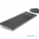 Dell Bezprzewodowy zestaw (KM7120W) / Klawiatura + Mysz / Srebrna / QWERTY US / Outlet
