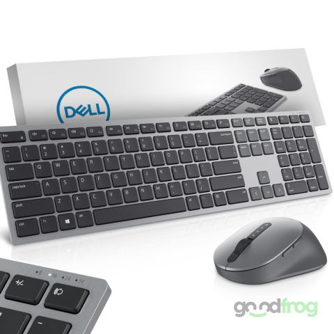 Dell Bezprzewodowy zestaw (KM7321W) / Klawiatura + Mysz / Srebrna / QWERTY PL (spolszczona)