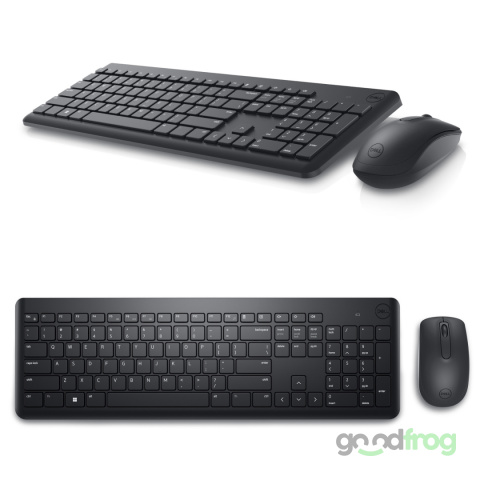 Dell Bezprzewodowy zestaw (KM3322W) / Klawiatura + Mysz / Czarny / QWERTY US
