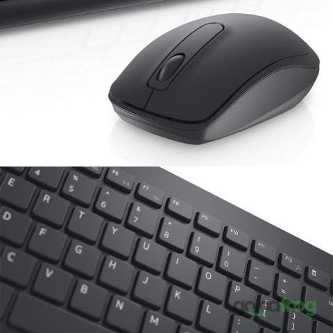 Dell Bezprzewodowy zestaw (KM3322W) / Klawiatura + Mysz / Czarny / QWERTY US