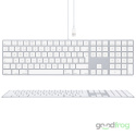 Klawiatura Apple A1243 (przewodowa) / HUB USB / Biała / QWERTY US/PL / Używana