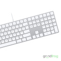 Klawiatura Apple A1243 (przewodowa) / HUB USB / Biała / QWERTY US/PL / Używana
