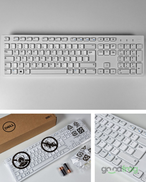 Zestaw Dell Bezprzewodowa klawiatura + mysz (KM636) / Biały / Spolszczona Zestaw Dell Bezprzewodowa klawiatura + mysz (KM636) / Biały / Spolszczona