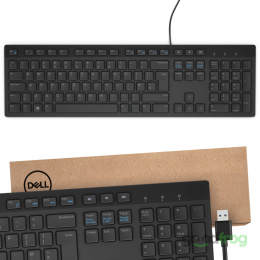Klawiatura Dell KB216 Niski skok (przewodowa) / Czarna / QWERTY UK (brytyjski)