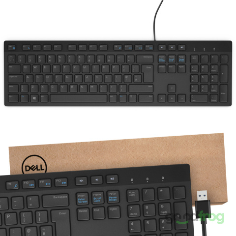 Klawiatura Dell KB216 Niski skok (przewodowa) / Czarna / QWERTY UK (brytyjski)