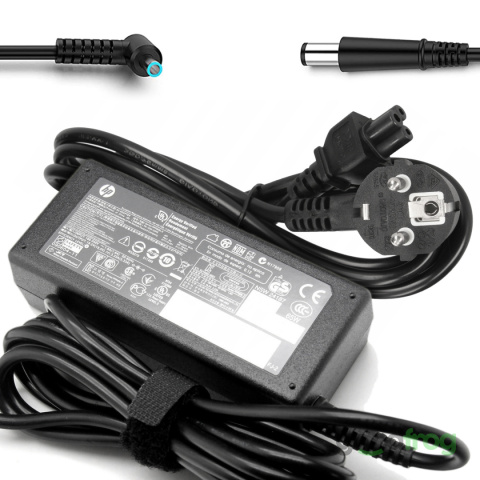 Oryginalny zasilacz HP 65W / 19.5V 3.33A / Ładowarka + Kabel / Wtyk 7,4mm + Wtyk 4,5mm / Outlet