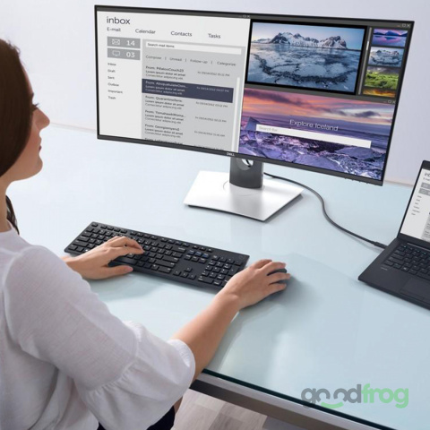 Zestaw Dell Bezprzewodowa klawiatura + mysz (KM636) / Biały / QWERTY US + ARA (wielojęzyczna)