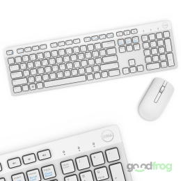 Zestaw Dell Bezprzewodowa klawiatura + mysz (KM636) / Biały / QWERTY US + ARA (wielojęzyczna)