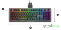 Klawiatura gamingowa Alienware AW920K (bezprzewodowa) / Tri-Mode / AlienFX RGB / Lunar Light