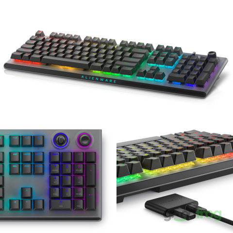 Klawiatura gamingowa Alienware AW920K (bezprzewodowa) / Tri-Mode / AlienFX RGB / Dark Side of The Moon