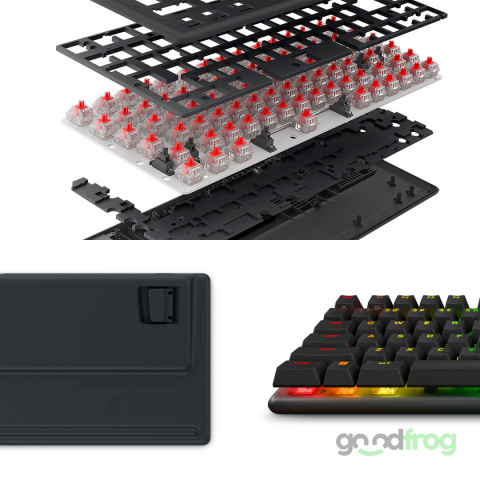 Klawiatura gamingowa Alienware PRO (bezprzewodowa) / Tri-Mode / AlienFX RGB / Lunar Light