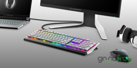 Klawiatura gamingowa Alienware AW510K (przewodowa) / Podświetlenie RGB / Biała