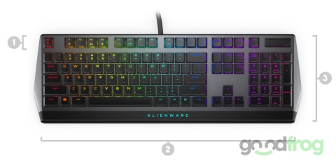 Klawiatura gamingowa Alienware AW510K (przewodowa) / Podświetlenie RGB / Biała